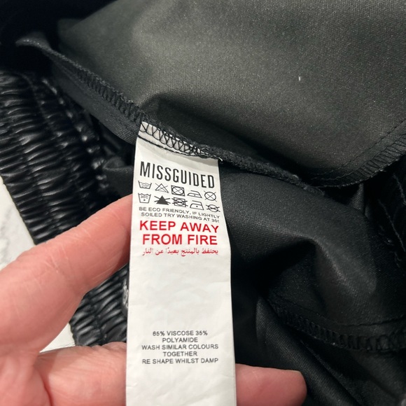 NWOT Vegan Leather Cargo Joggers - Picture 8 of 12